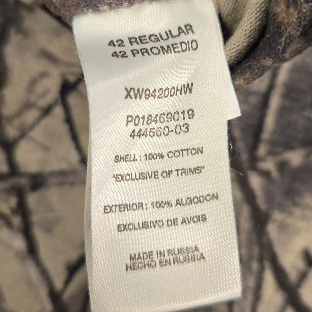 10x Realtree Hardwoods Camo Bib Overalls Mens 42 Regular Hunting Cotton